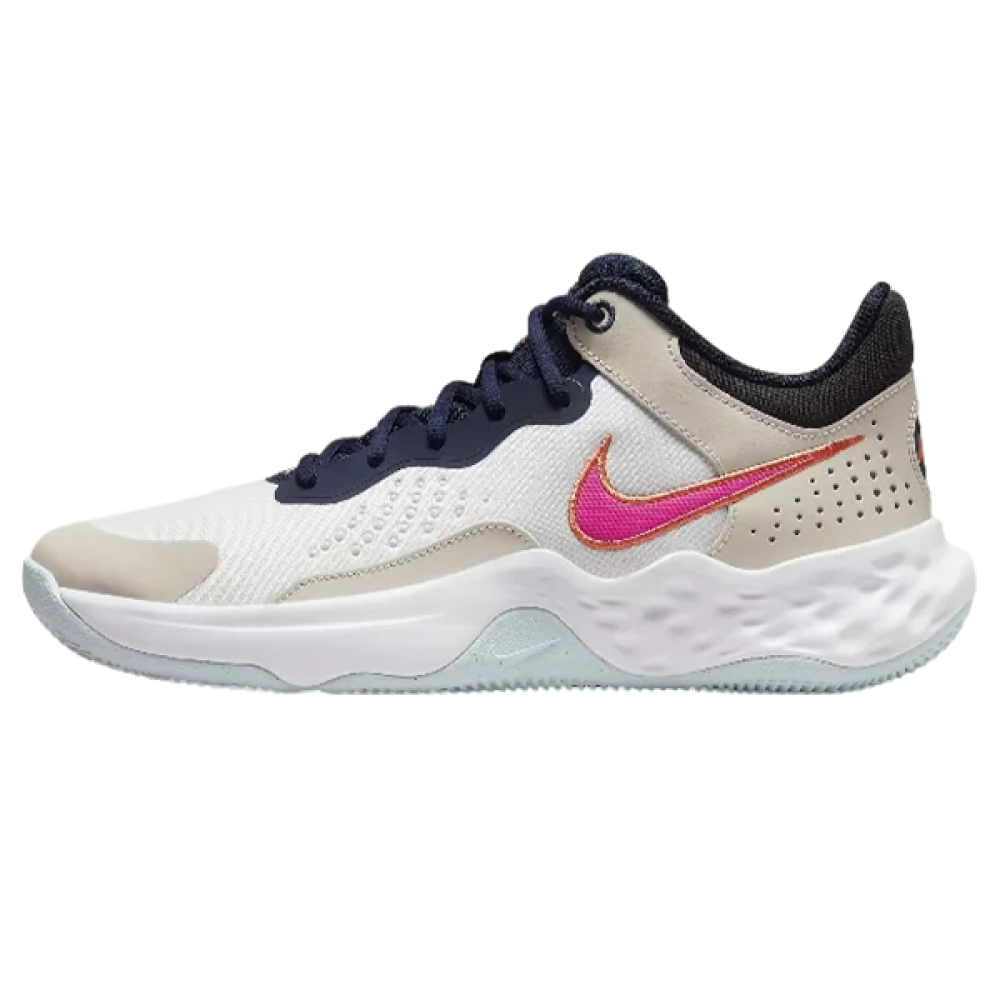 Nike Fly By Mid 3 Basketball Sneakers Beige Pink and Black