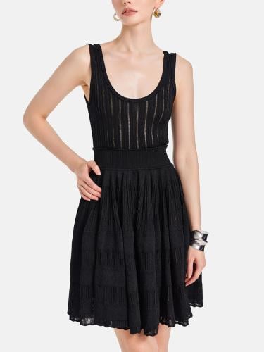 Gucci Women's Black V-Neck Button-Down Short Dress with GG