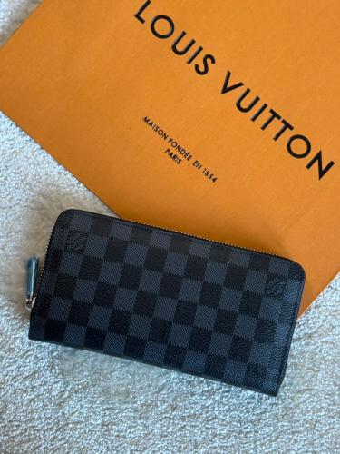 Saint Laurent Metallis Leather Wallet with Chain in Black and Gold