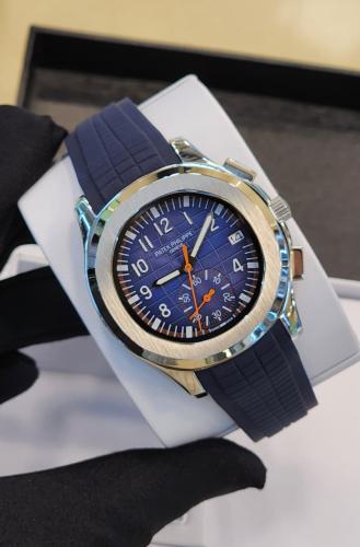 Patek Philippe Aquanaut men's watch in navy blue - E-SEVEN STORE