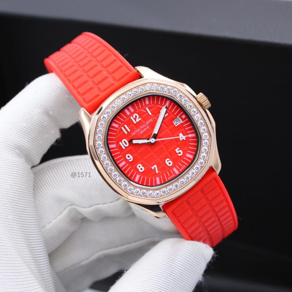 プレデター Patek Philippe Aquanaut Red Golden Women's Watch - E-SEVEN STORE