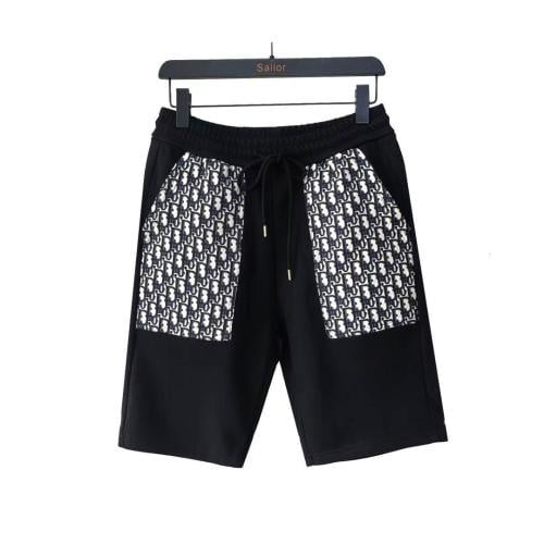 Dior Men's Black D Oblique Sweat Shorts - E-SEVEN STORE