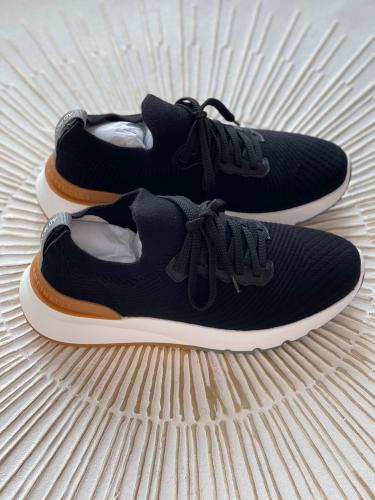 BRUNELLO CUCINELLI　スニーカー　スリッポン　靴　37　黒　箱 Brunello Cucinelli Men's Black Lace-Up Canvas Shoes - E-SEVEN STORE
