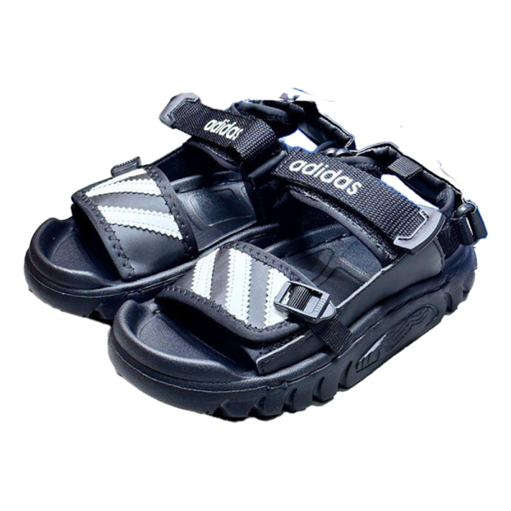 Adidas boys' summer shoes, black and white