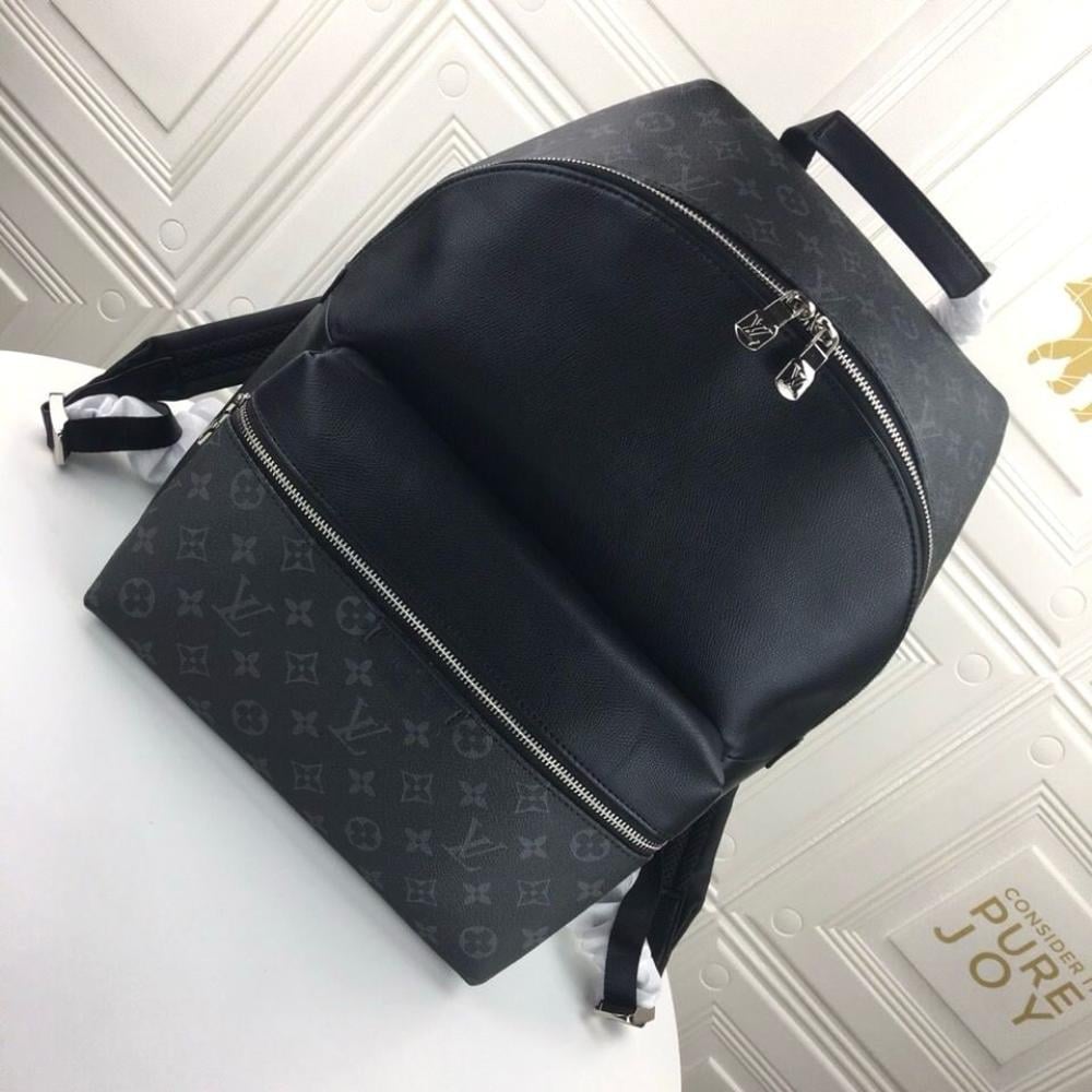 Black Louis Vuitton Discovery Backpack with Logo Embellished