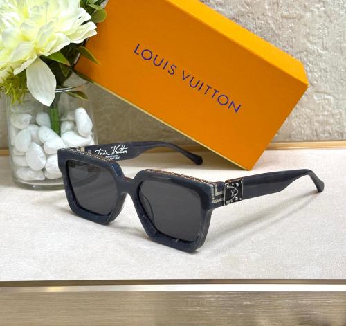 小物 LOUIS VUITTON sunglasses BLACK silver Louis Vuitton Men's Sunglasses, Black and Silver Square Frame - E 小物
