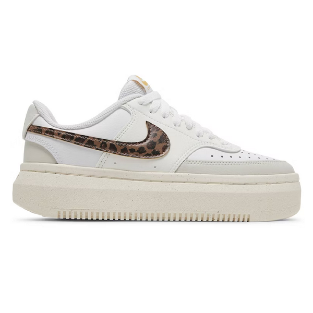 Nike Court Vision Alta White and Brown Sneakers