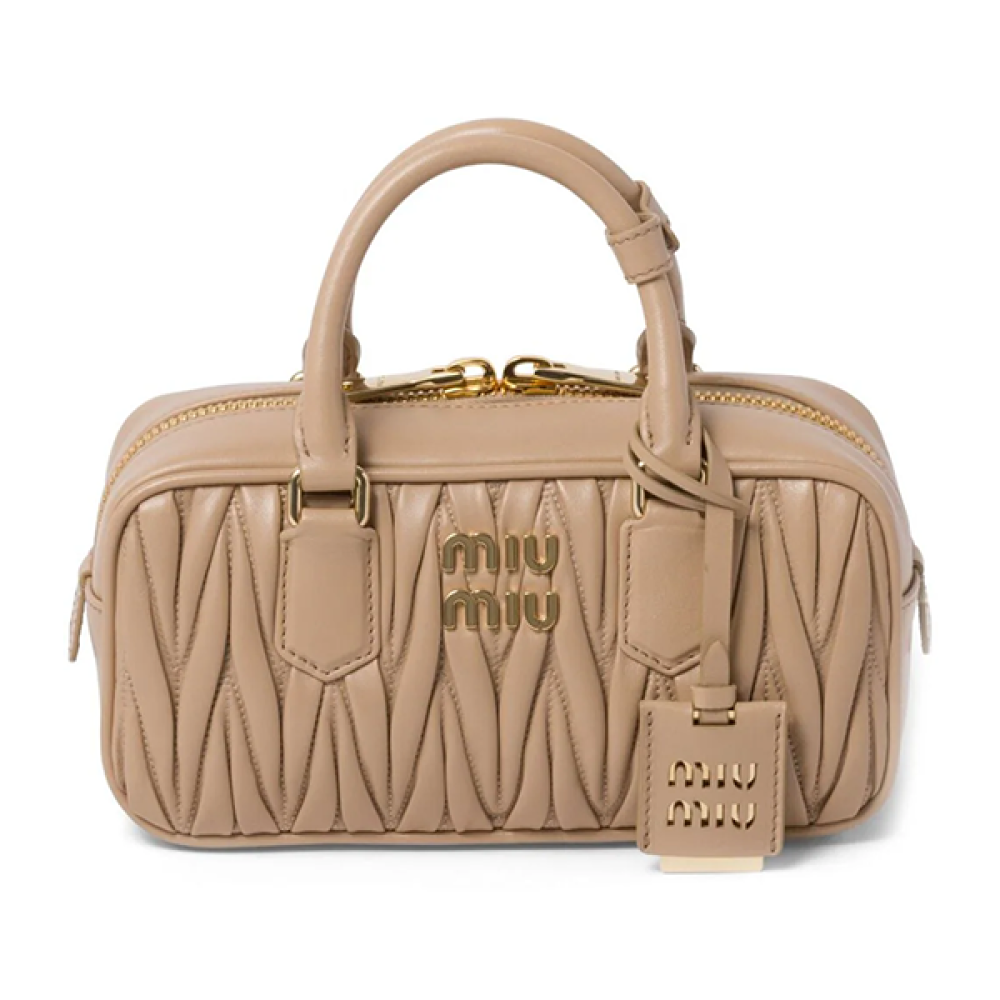 Miu Miu Metallis Medium Bag 22cm Beige