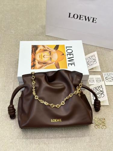 Louis Vuitton Twist Brown Leather Shoulder Bag with Chain and Gold