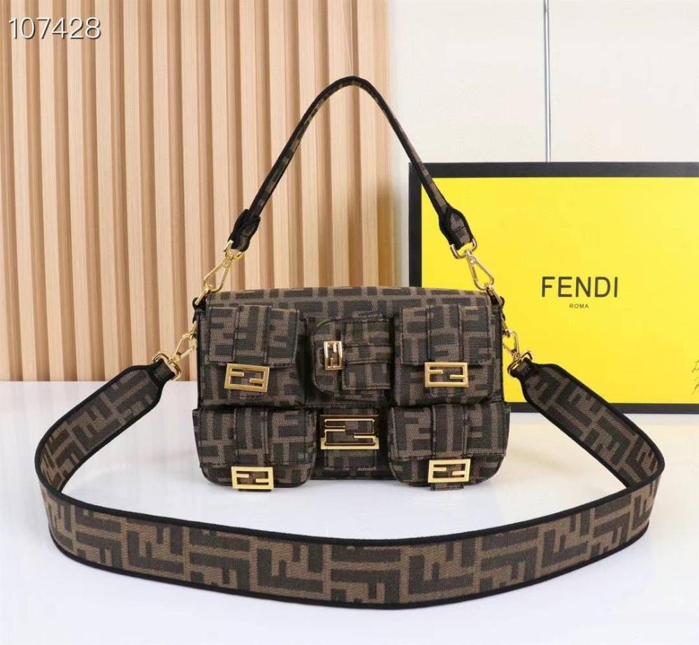 Fendi women's brown bag with brand print