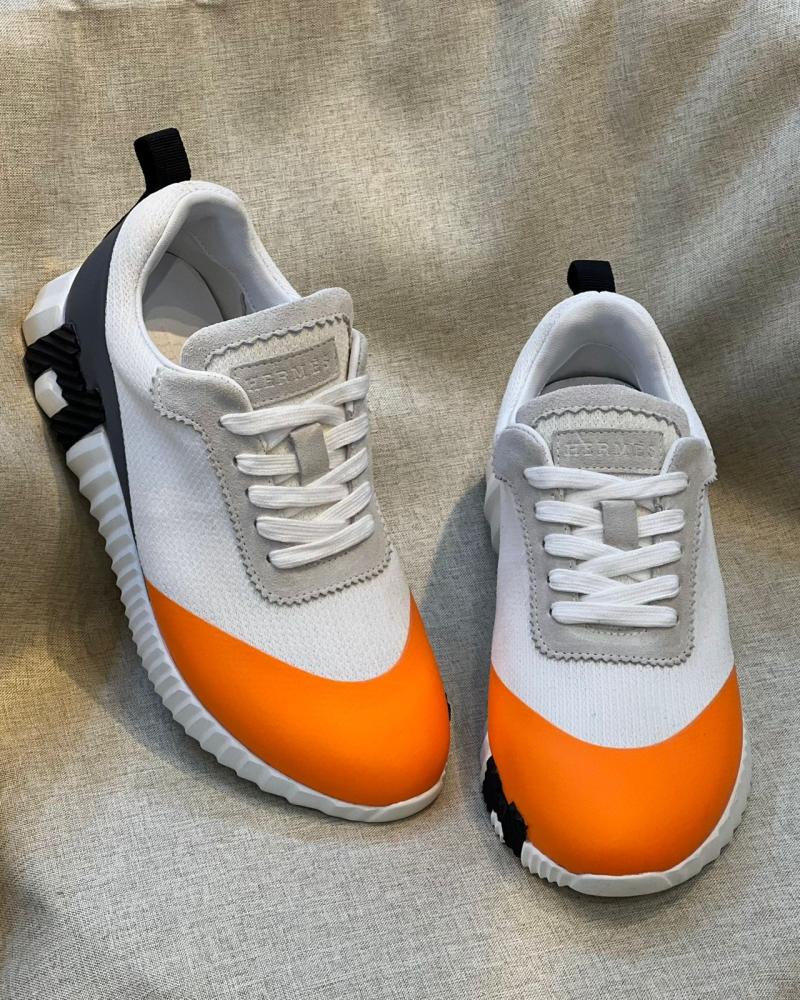 Hermes Bouncing Women's Sneakers - Orange White - E-SEVEN STORE
