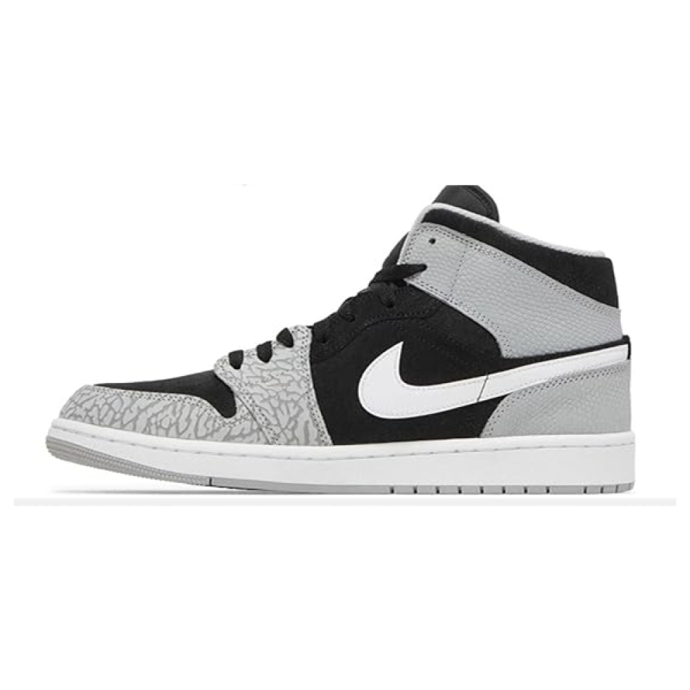 Air Jordan 1 Mid SE Elephant Toy Grey/Black High Top Shoe
