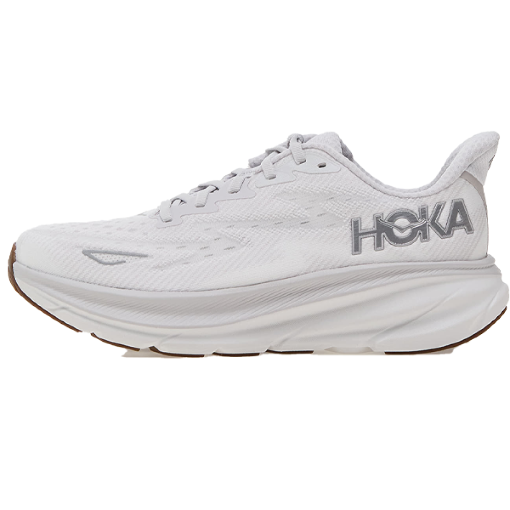 Hoka Clifton 9 Unisex Mesh Sneakers Light Grey