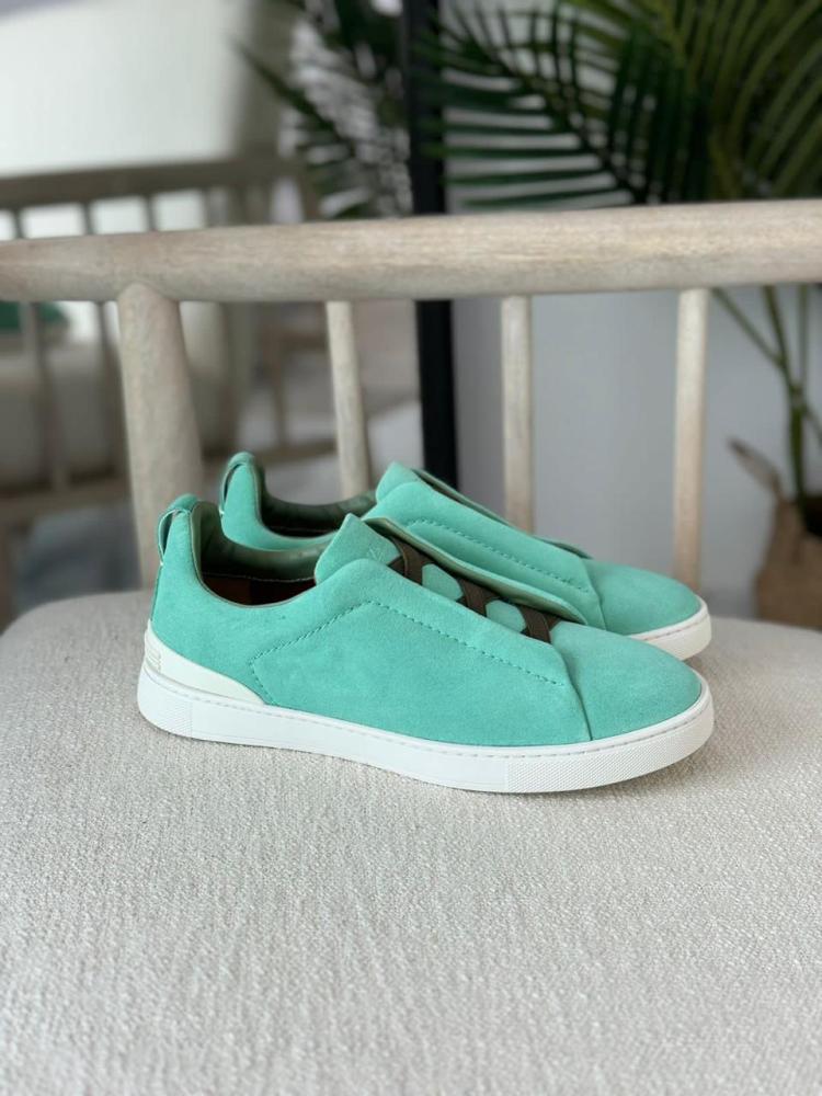 みんと Zegna Men's Green Sneakers - E-SEVEN STORE