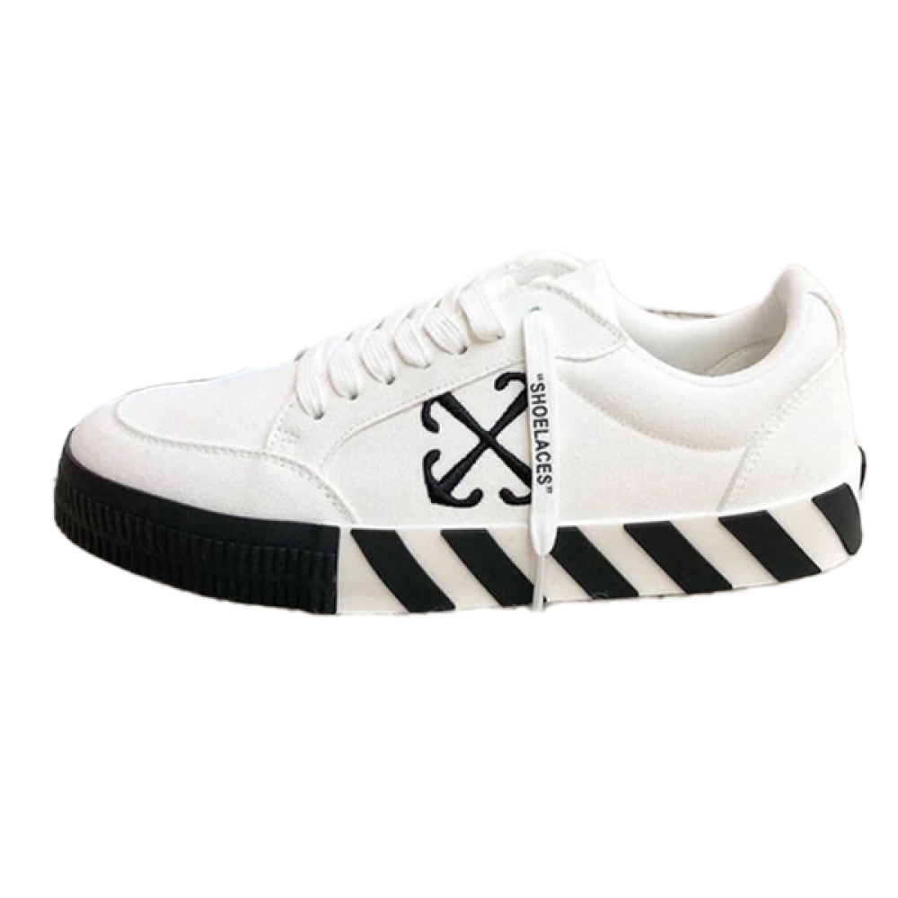 Off-White Vulc Leather Lace-Up Shoes with White and Black