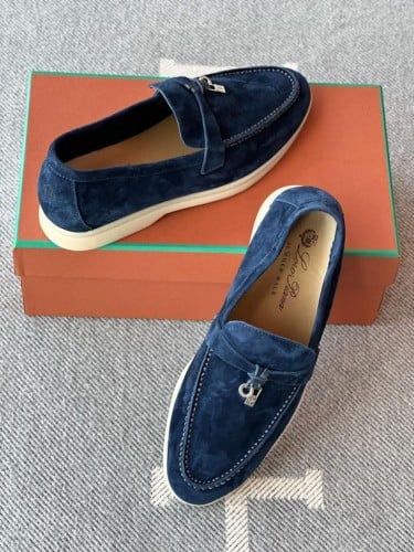 Loro Piana women's shoes, excellent quality, dark blue color - E