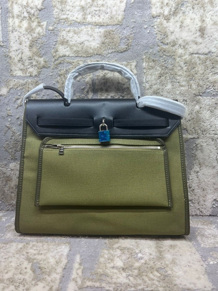 Hermes Herbag Women's Bag, Olive