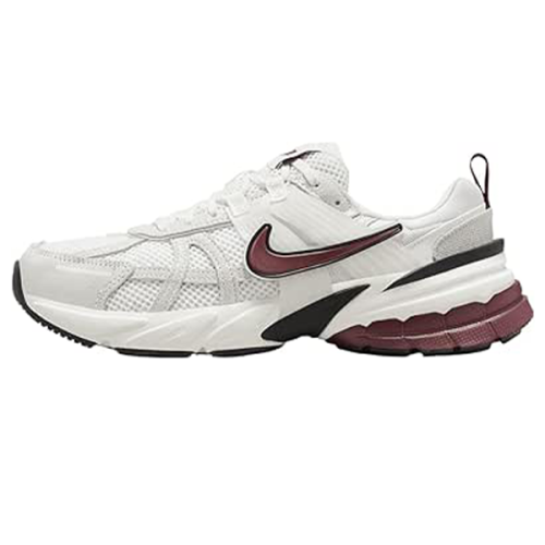 Nike V2K Run Unisex Mesh Sneakers - White Burgundy - E-SEVEN