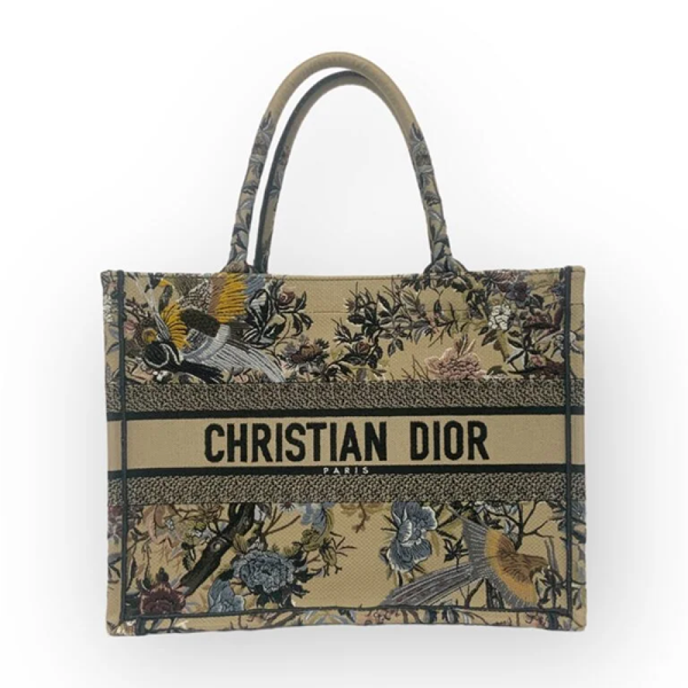 Dior Tote Bag in Two Sizes, Elegant Floral Print - E-SEVEN STORE