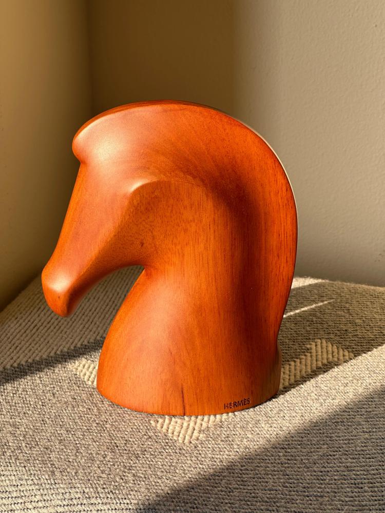 Hermes Horse Desk Ornament 16cm Wood Color - E-SEVEN STORE