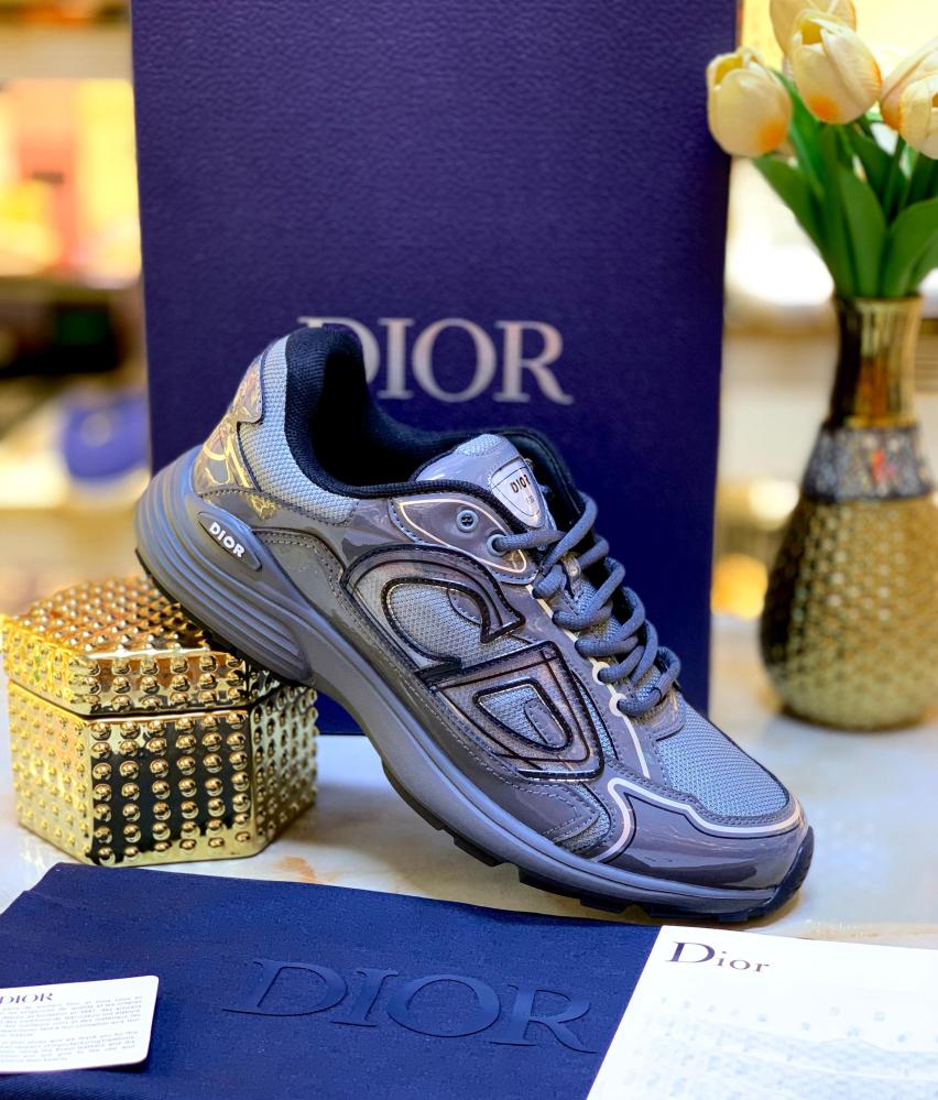 Dior B30 Men's Lace-Up Sneakers, Grey Daily Shoes - E-SEVEN