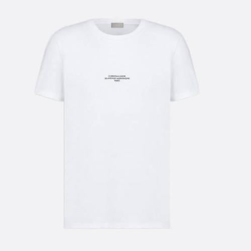  シャツ Dior Men's Elegant White T-Shirt - E-SEVEN STORE