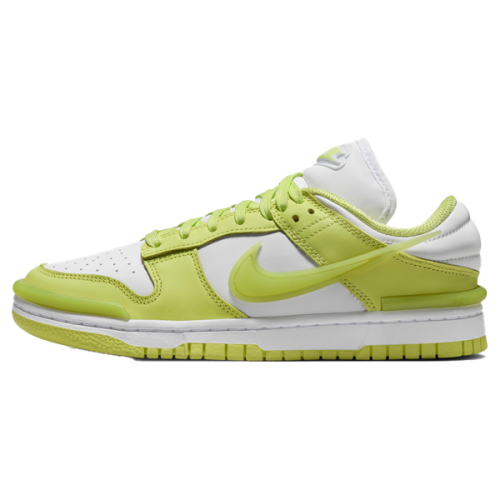 Nike Dunk Low Twist Basketball Shoes in Kiwi Green and White
