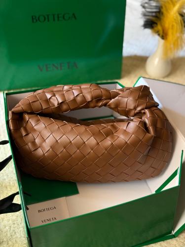 Bottega Veneta Judy Chocolate Brown Interlocking Leather Shoulder