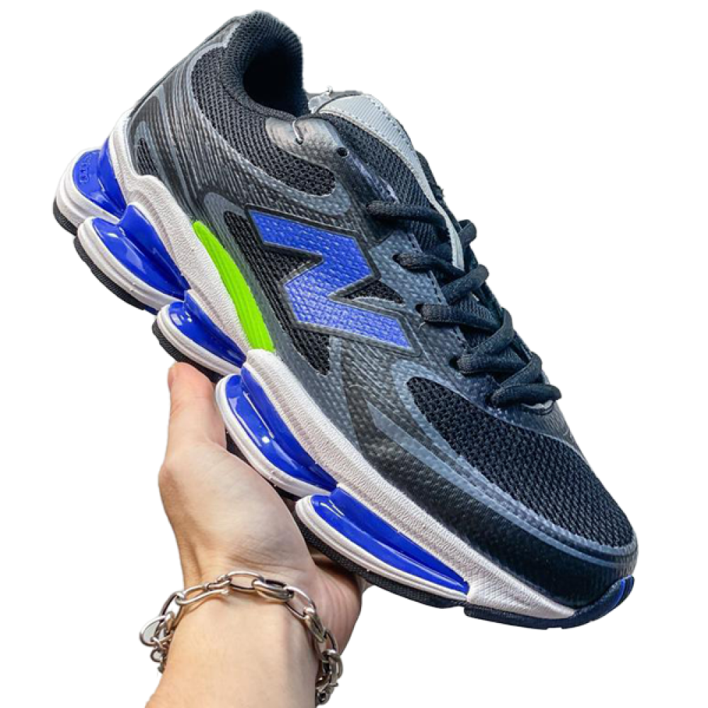 New Balance 2000 Running Shoes in Black, Indigo, and Green