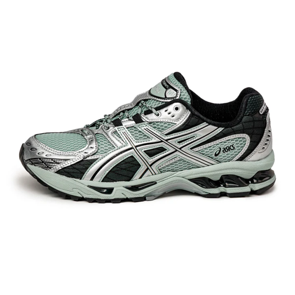 ニンバス Ascis Nimbus 10.1 Gel Sneaker, Green, Silver and Black - E