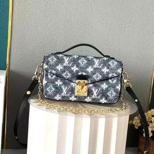 Louis Vuitton Light Pink Monogram Bag with Gold Chain and