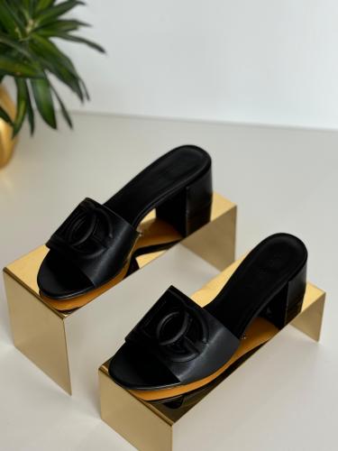 Fendi Delfina Women's Black Strap High Heel Sandal - E-SEVEN