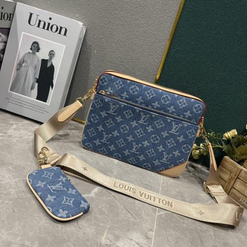 Louis Vuitton Women's Denim Bag, Stylish Square Design - E-SEVEN STORE