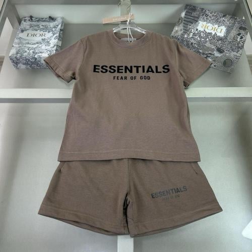 Essential Kids Brown Shorts and T-Shirt Set - E-SEVEN STORE