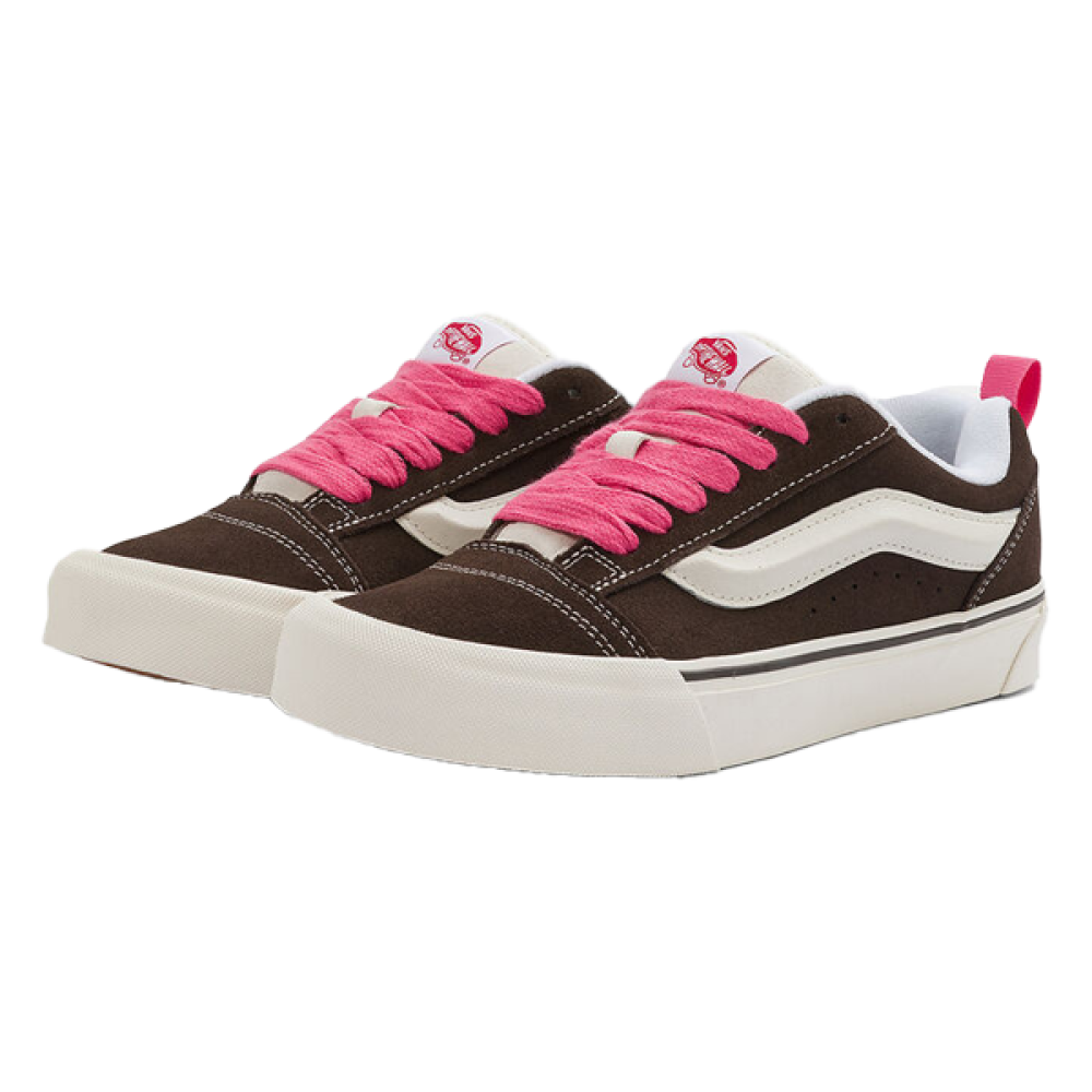 Vans Kno Skool Unisex Daily Shoes Brown and Pink Stylish - E