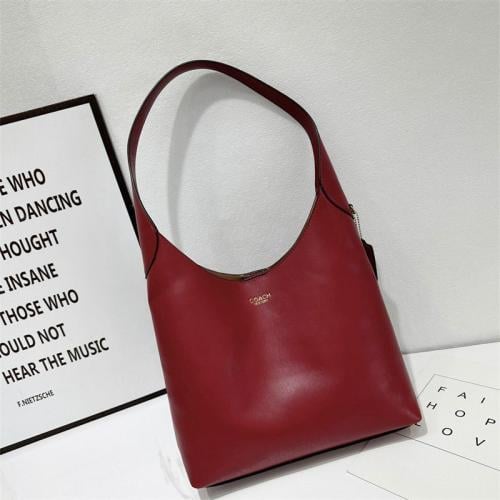 ＮＹ Coach Brooklyn Women's Red Leather Fashion Shoulder Bag - E