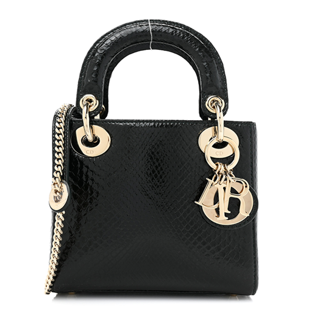 グッチ バッグ Dior 17cm Small Black Bag with Handles - E-SEVEN STORE