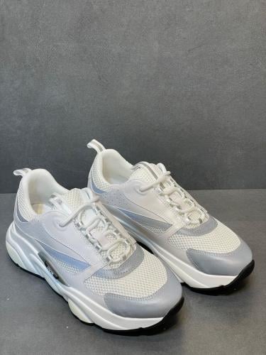 Dior B22 Men's Sneakers, White Mesh Sneaker E-SEVEN STORE