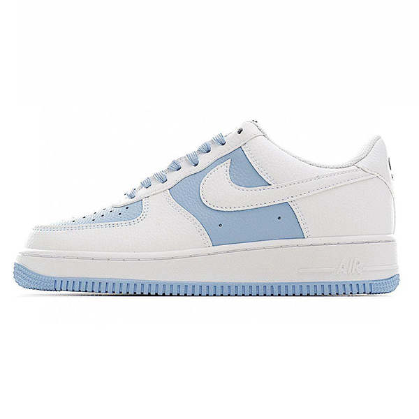 Nike Unisex Air Force 1 White with Baby Blue Sneaker