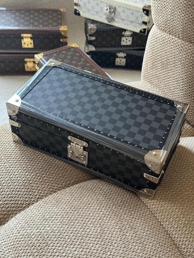 Louis Vuitton Watch Box Black and Grey Checks - E-SEVEN STORE