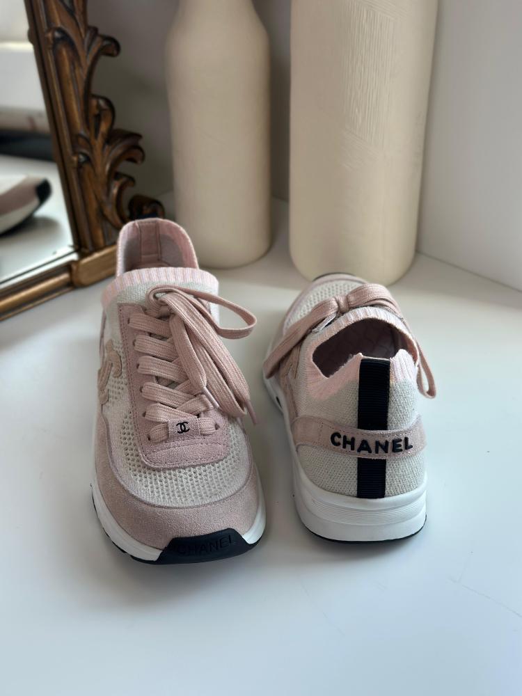 Pink Chanel Colorful Shoes Chanel Women's Elegant Pink Canvas