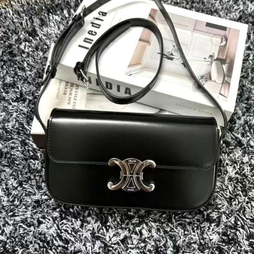 バッグ Dior 21cm Rectangular Women's Bag with Chain, Dark Grey - E