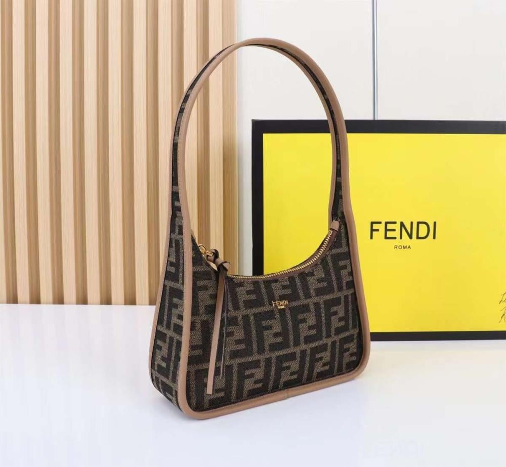 Fendi Women's FF Shoulder Bag in Brown and Black