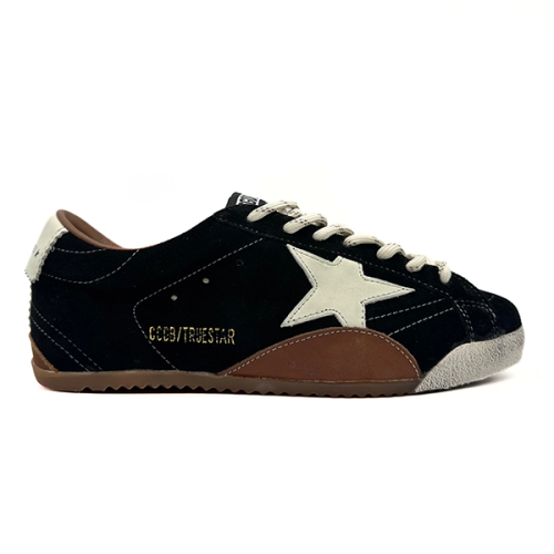 Golden Goose True Star Velvet Sneakers in Black, Brown and White