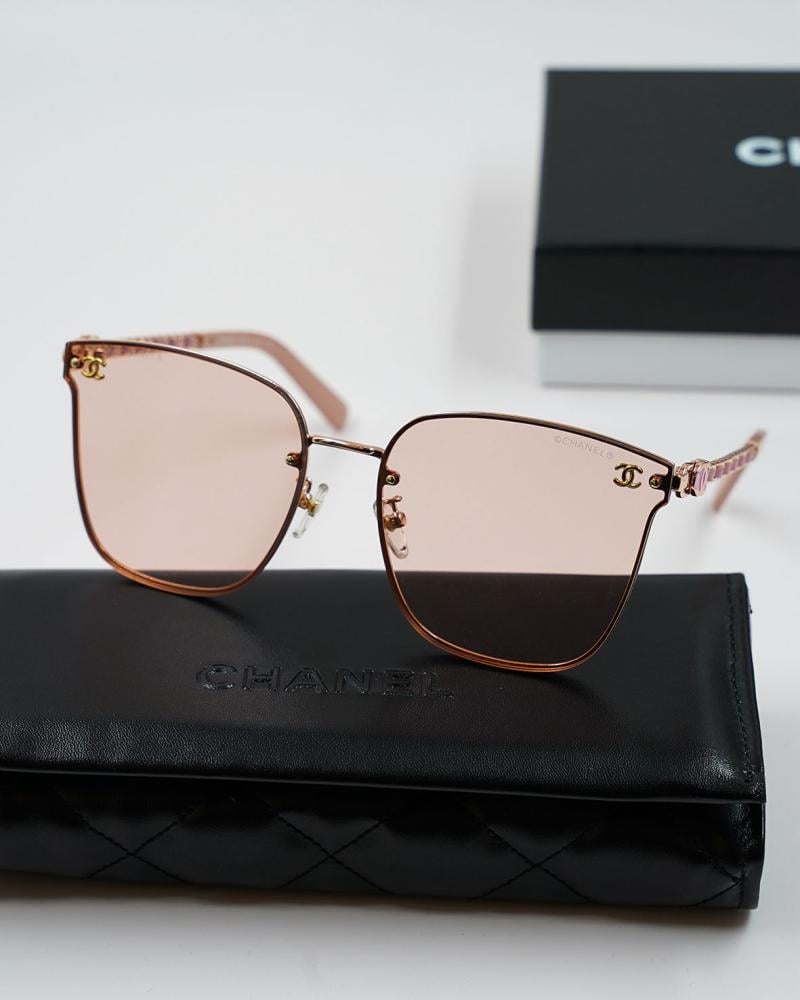 Chanel Pink Square Thin Rim Sunglasses