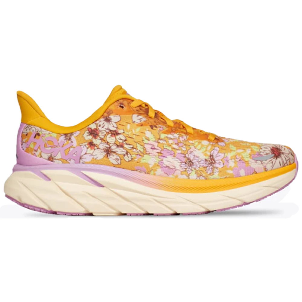 شوز الجري للنساء هوكا كليفتون8 نقشة أزهار بلون اورانج وزهري