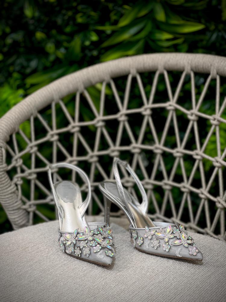 新品　レネカオヴィラ　RENE CAOVILLA パンプス Rene Caovilla Crystal White Women's Slingback Pumps - E-SEVEN STORE