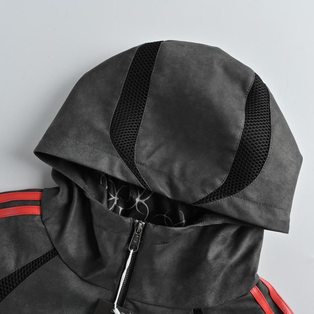Adidas x Thug Club Teamgeist Faux Leather Jacket in Black - E