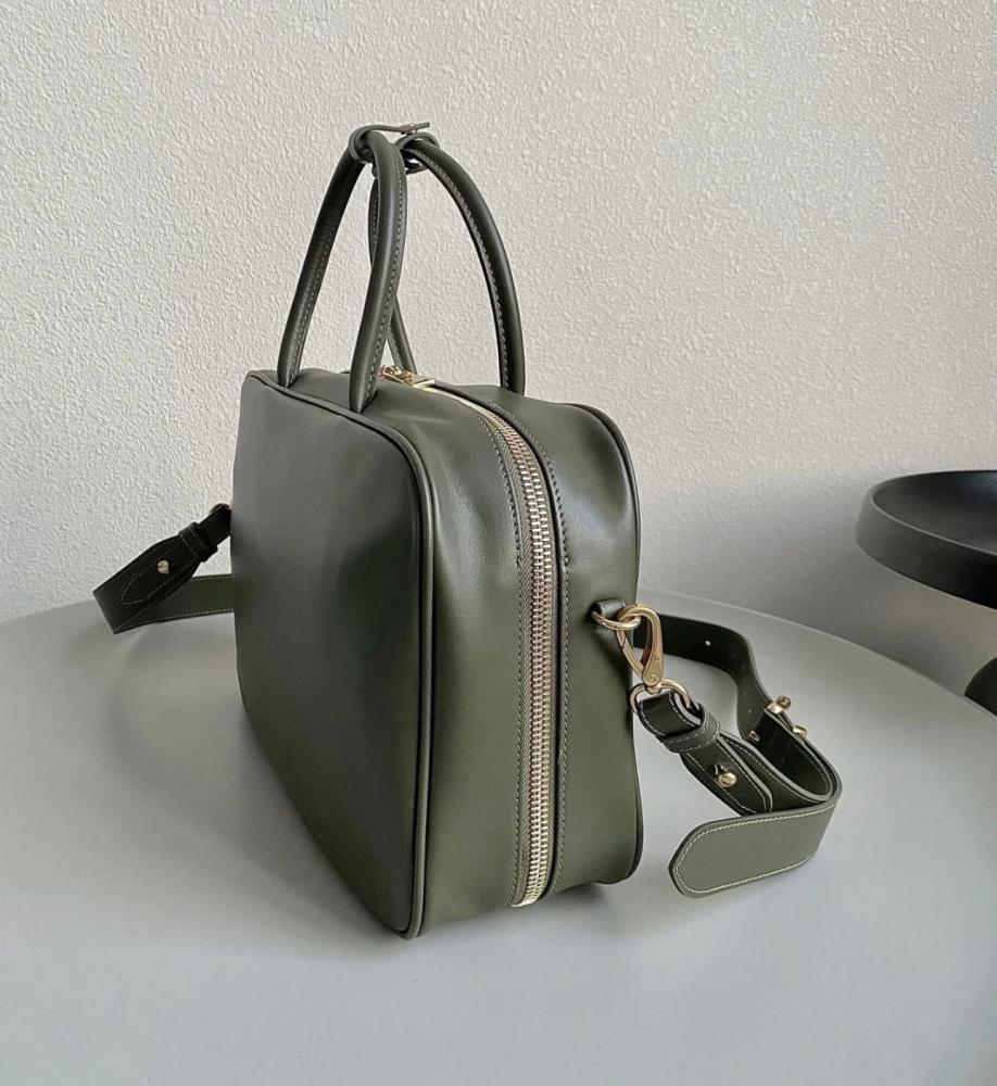 Miu Miu Square Zipper Bag with Handles and Shoulder Strap