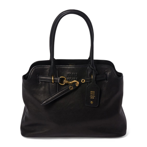 Miu Miu Aventure Large 40cm Leather Bag in Black Luxury - E